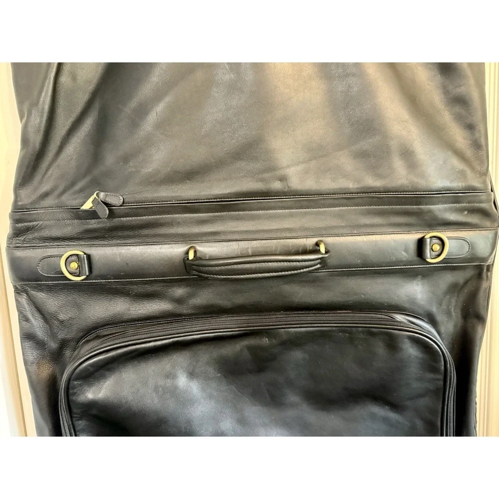 Vintage COACH Black Leather Mens Garment Bag Vintage Travel Luggage Rare!!